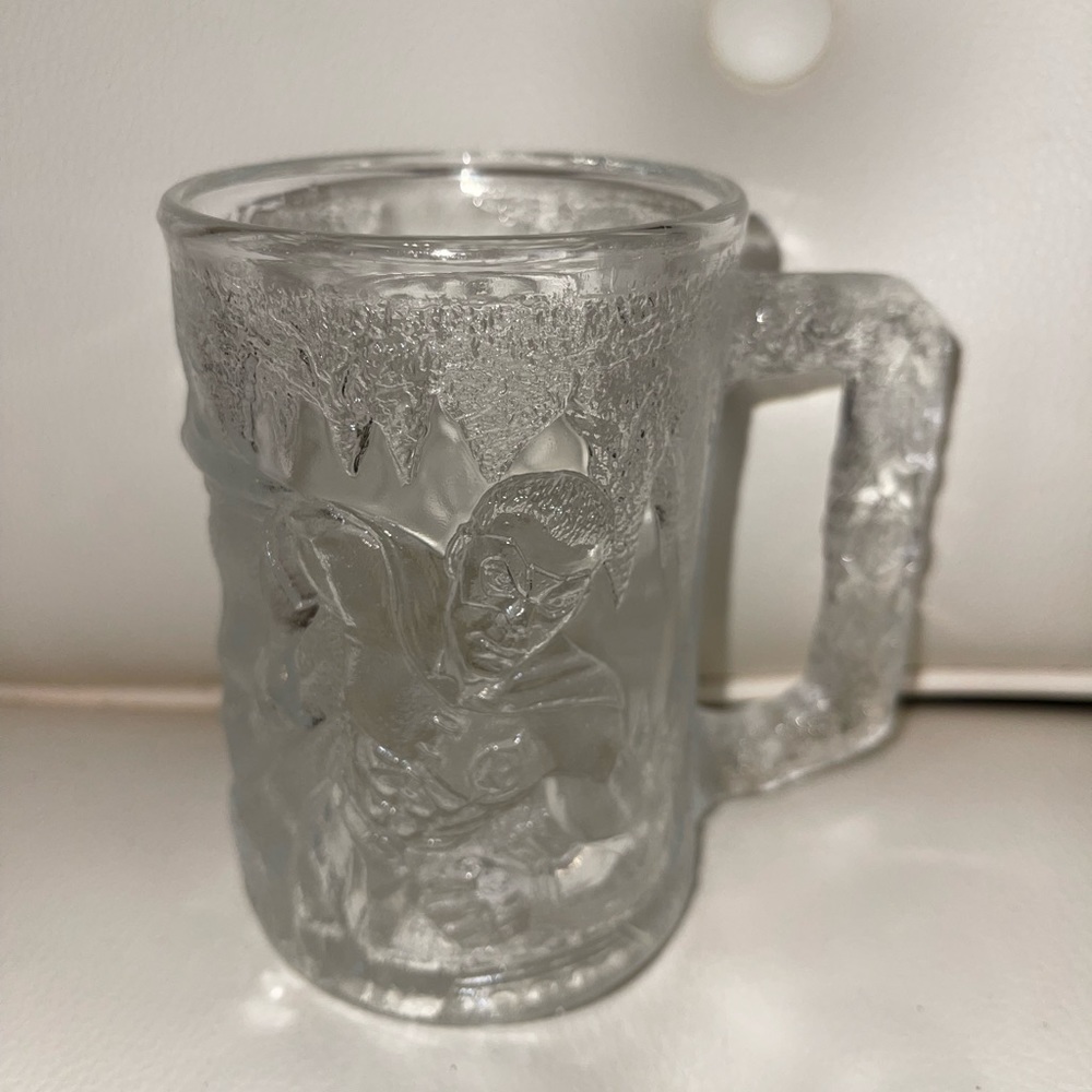 McDonald collectible Batman Robin glass mug